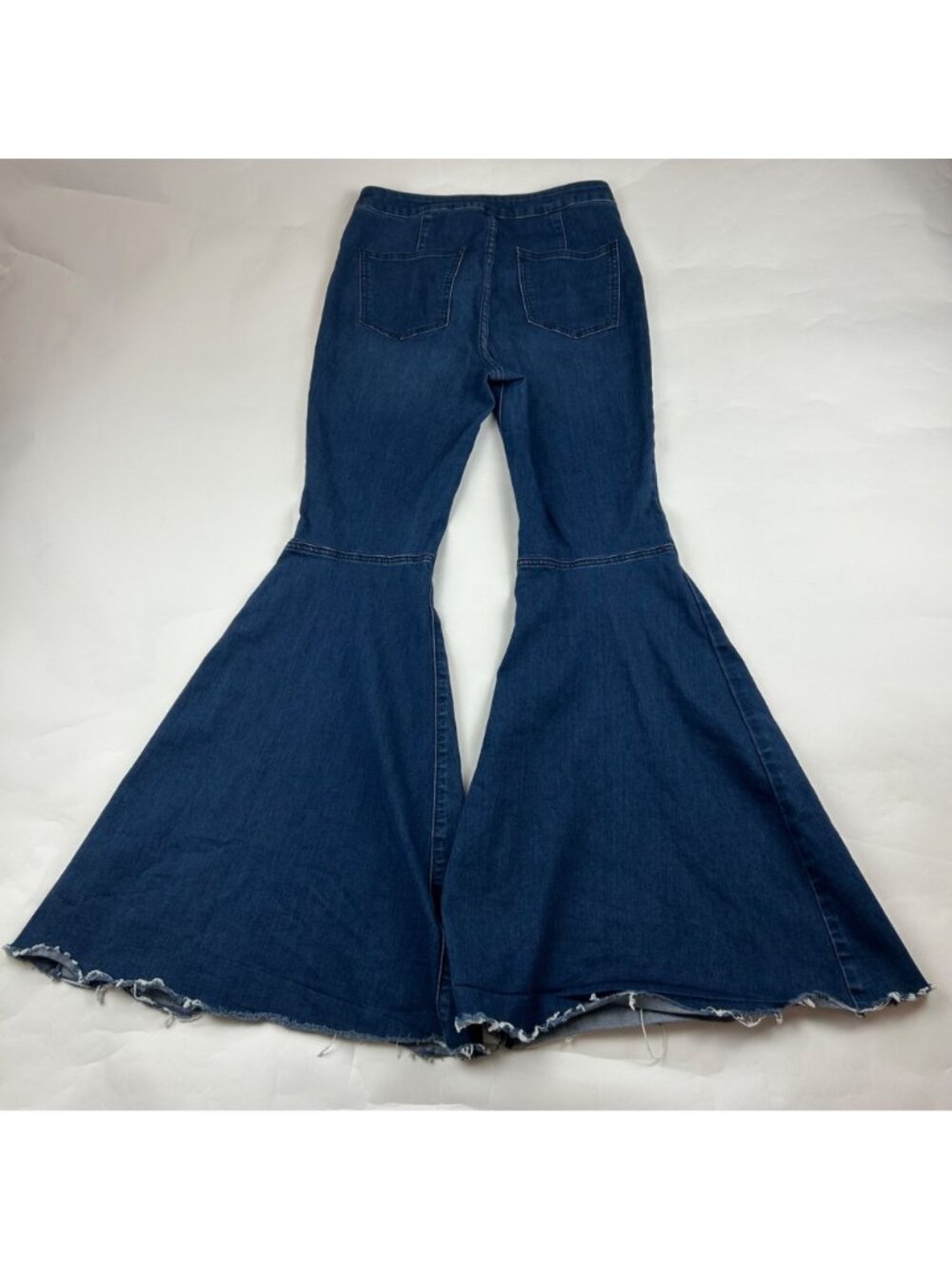Free People Dark Wash Stretch Denim Just Float On High Rise Flare Jeans 29 - Picture 6 of 7